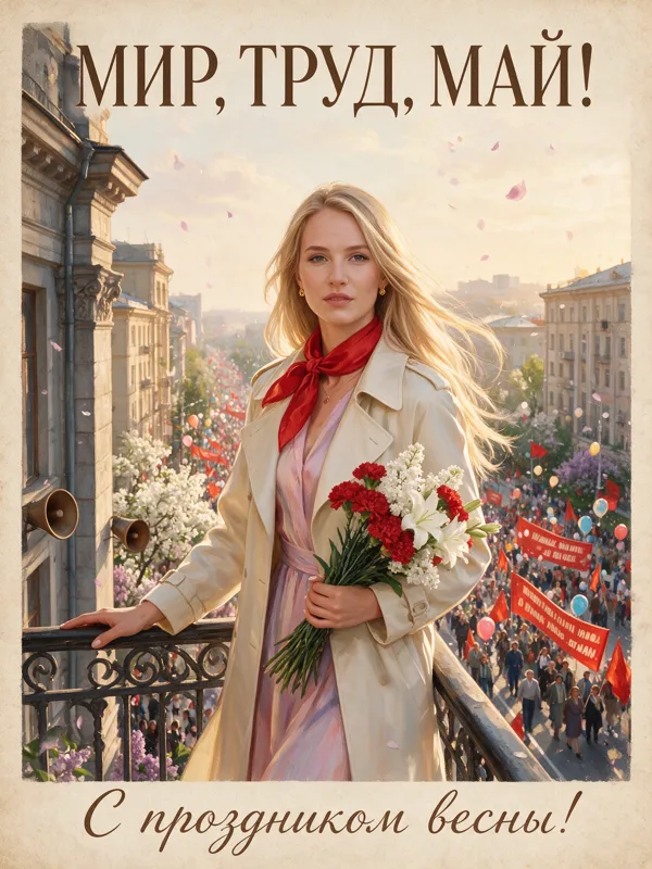 Открытка к 1 мая — пример кадра