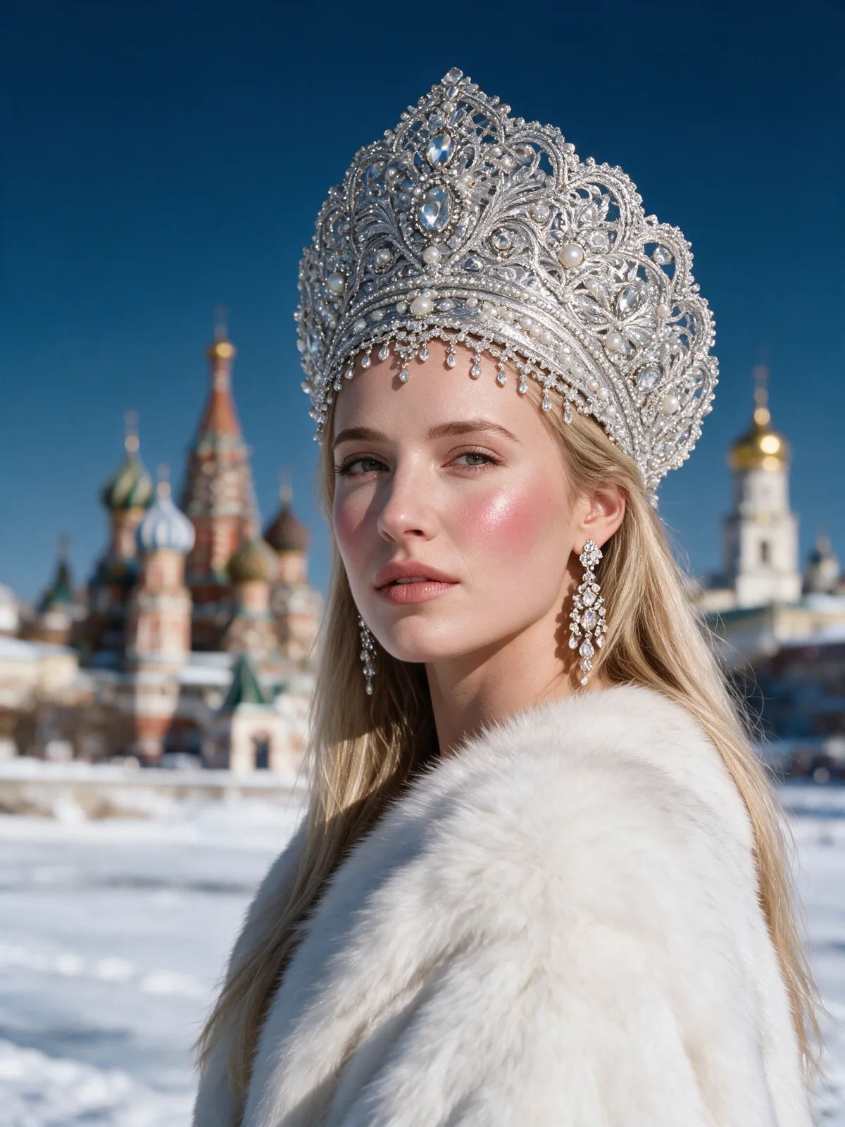 Русская зима — кадр, сгенерированный по промпту