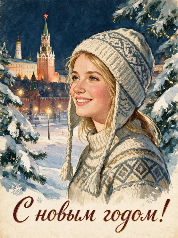 Фото в стиле СССР: открытка 50-х — пример кадра